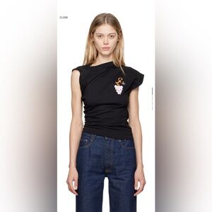 $255 Vivienne Westwood black bear Hebo tshirt, S